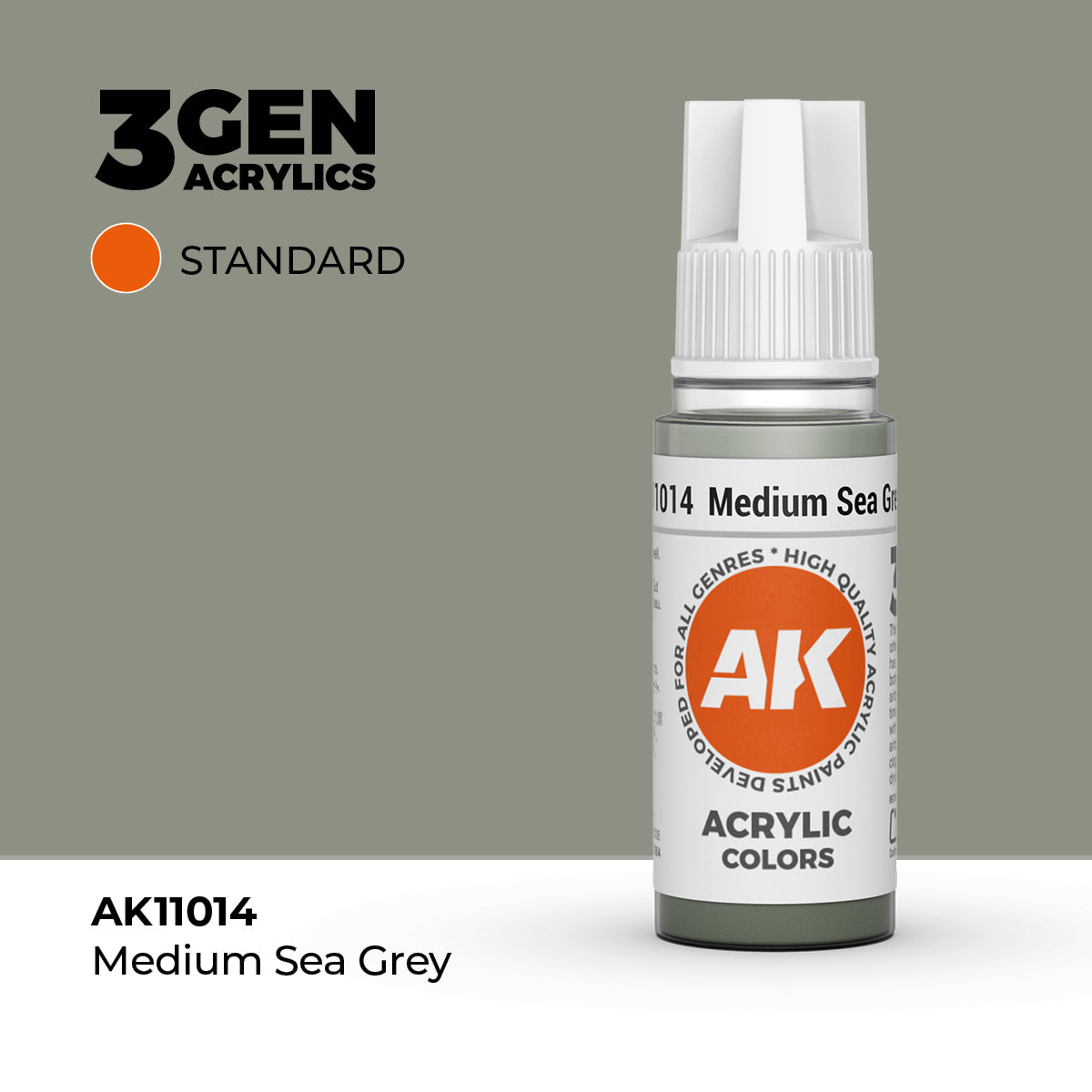 AK 3Gen Acrylics - Sea Grey: Standard