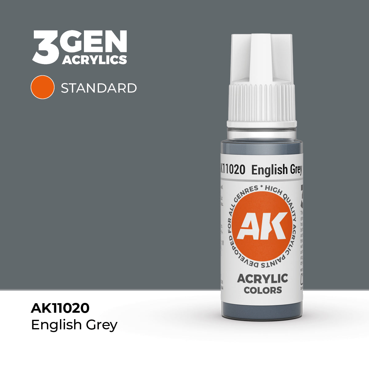 AK 3Gen Acrylics - English Grey: Standard