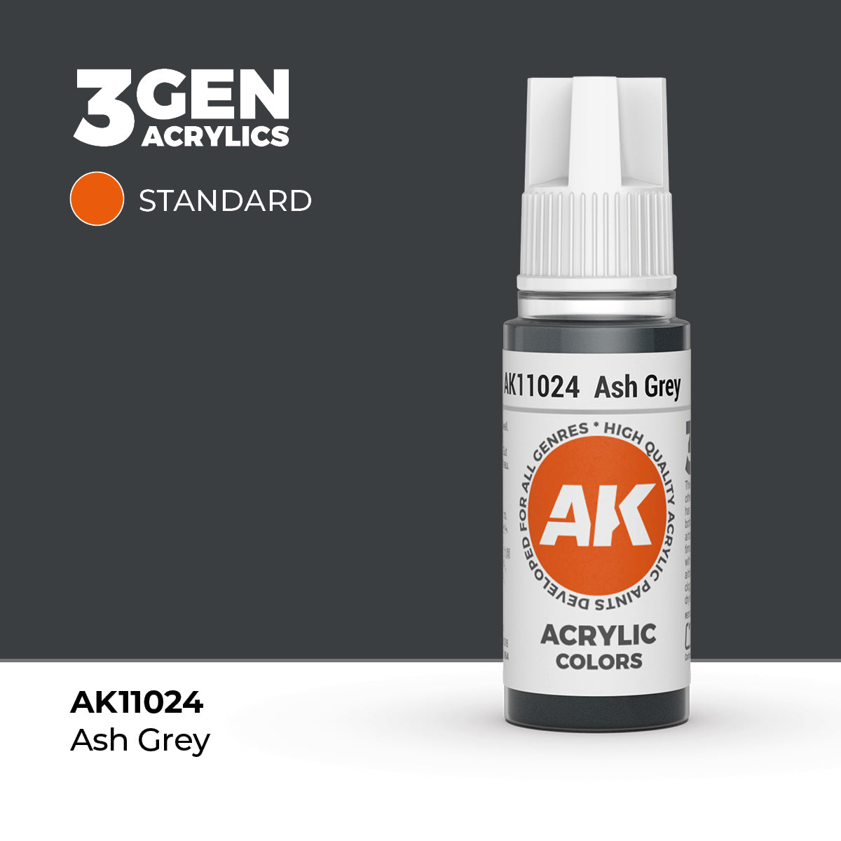 AK 3Gen Acrylics - Ash Grey: Standard