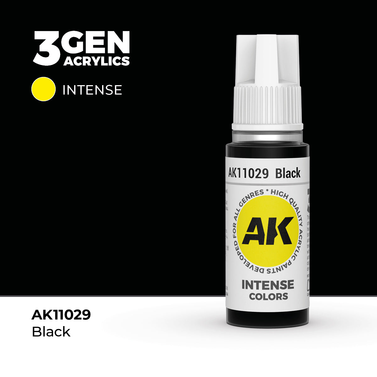 AK 3Gen Acrylics - Black: Intense
