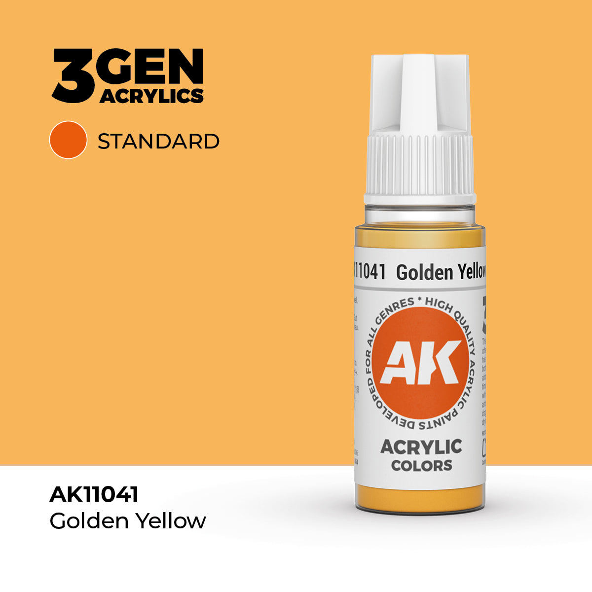 AK 3Gen Acrylics - Golden Yellow: Standard