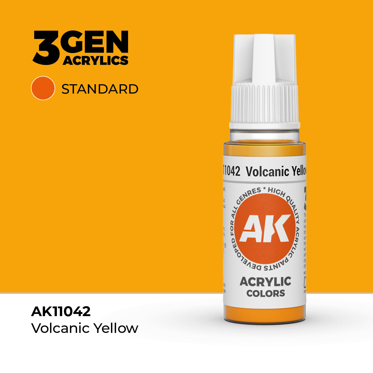 AK 3Gen Acrylics - Volcanic Yellow: Standard