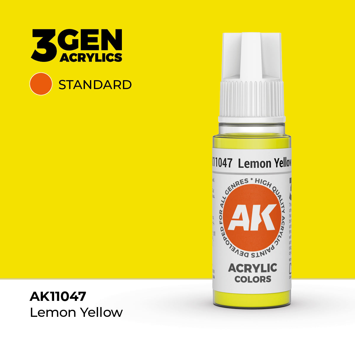 AK 3Gen Acrylics - Lemon Yellow: Standard