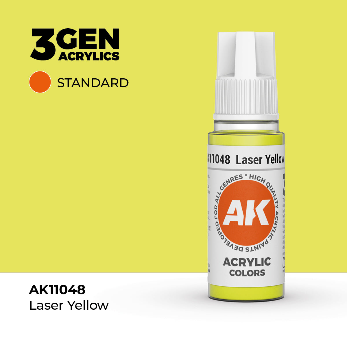 AK 3Gen Acrylics - Fluorescent Yellow: Standard