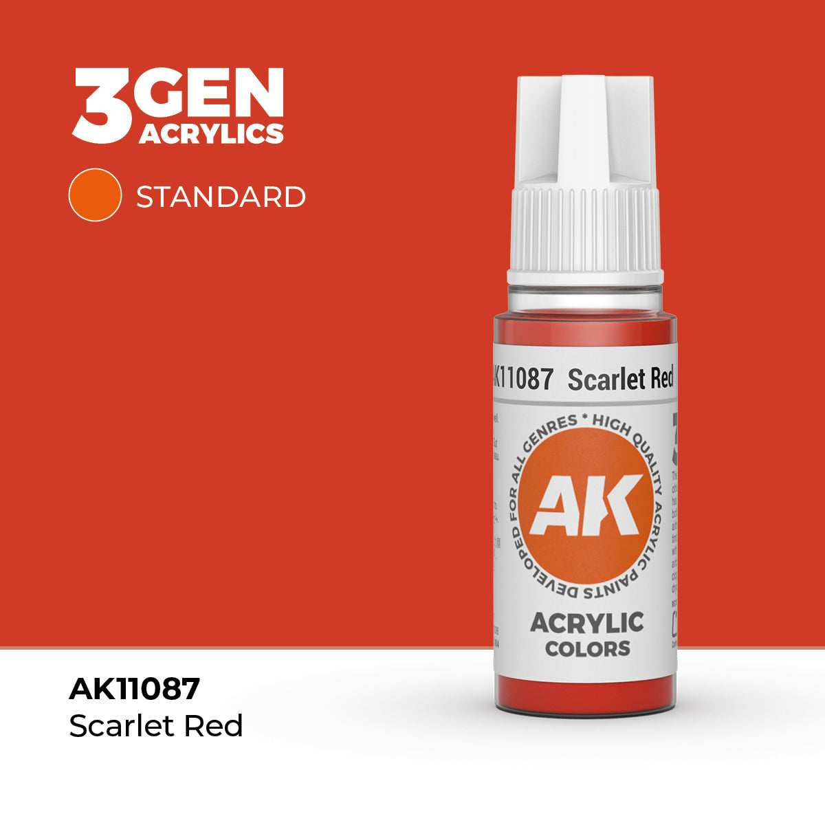 AK 3Gen Acrylics - Scarlet Red: Standard