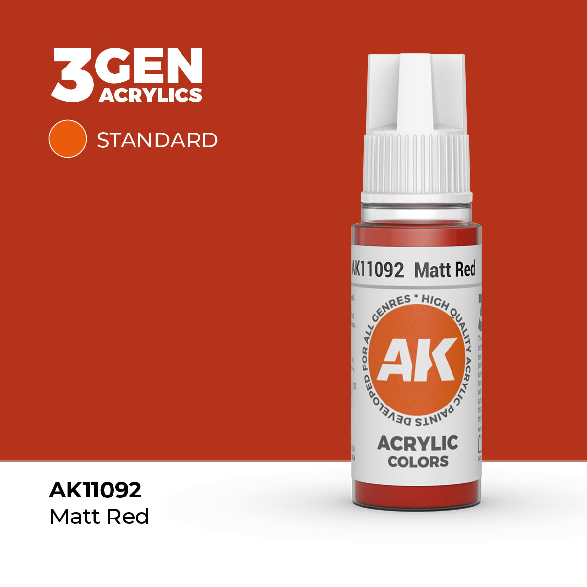 AK 3Gen Acrylics - Matt Red: Standard