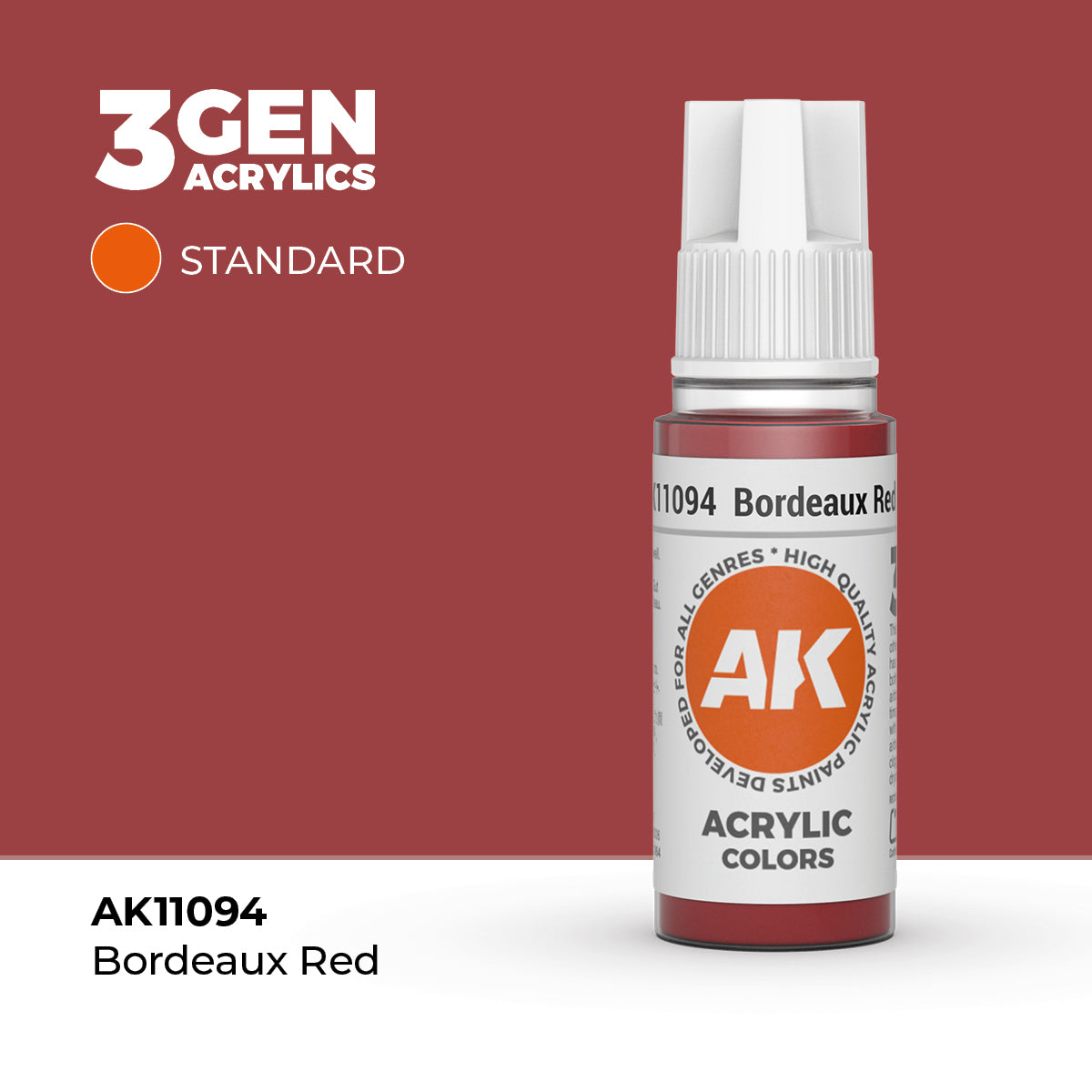 AK 3Gen Acrylics - Bordeaux Red: Standard
