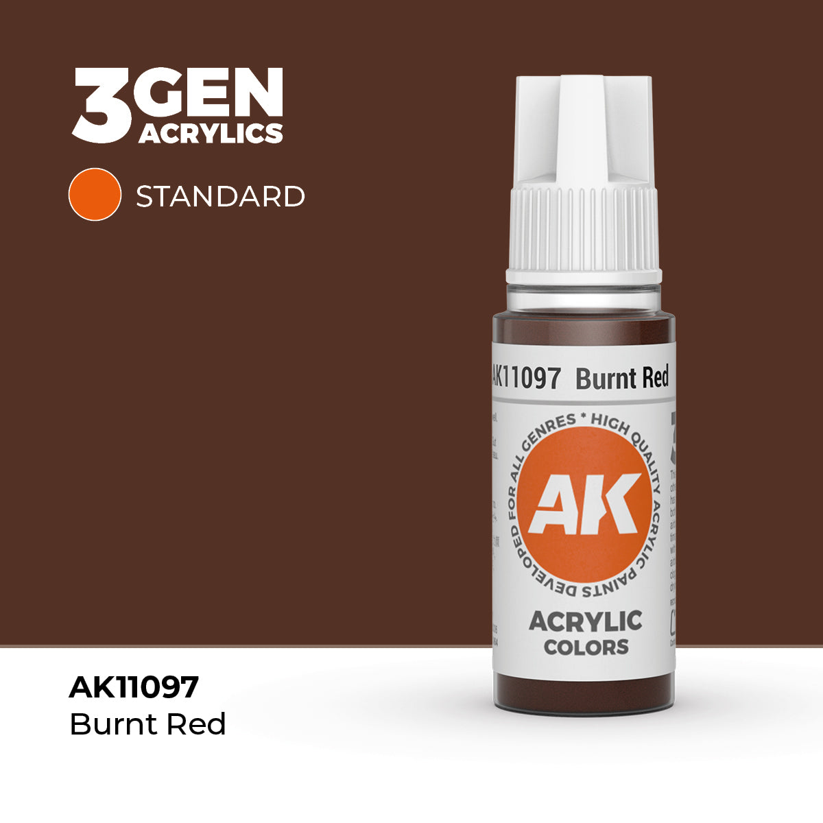 AK 3Gen Acrylics - Burnt Red: Standard