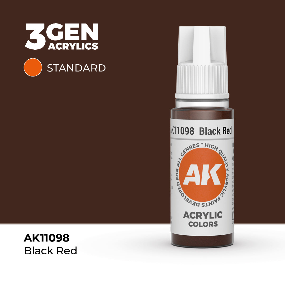 AK 3Gen Acrylics - Black Red: Standard
