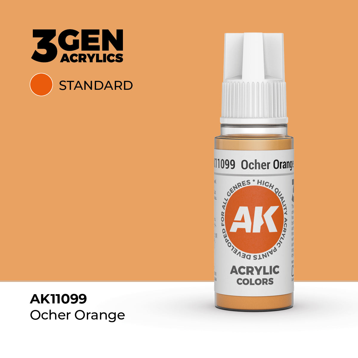 AK 3Gen Acrylics - Ocher Orange: Standard