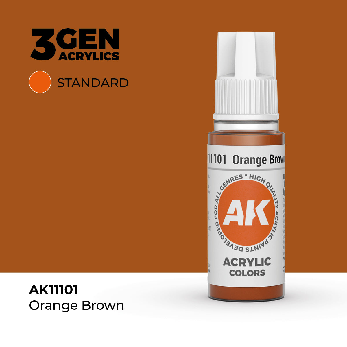 AK 3Gen Acrylics - Orange Brown: Standard