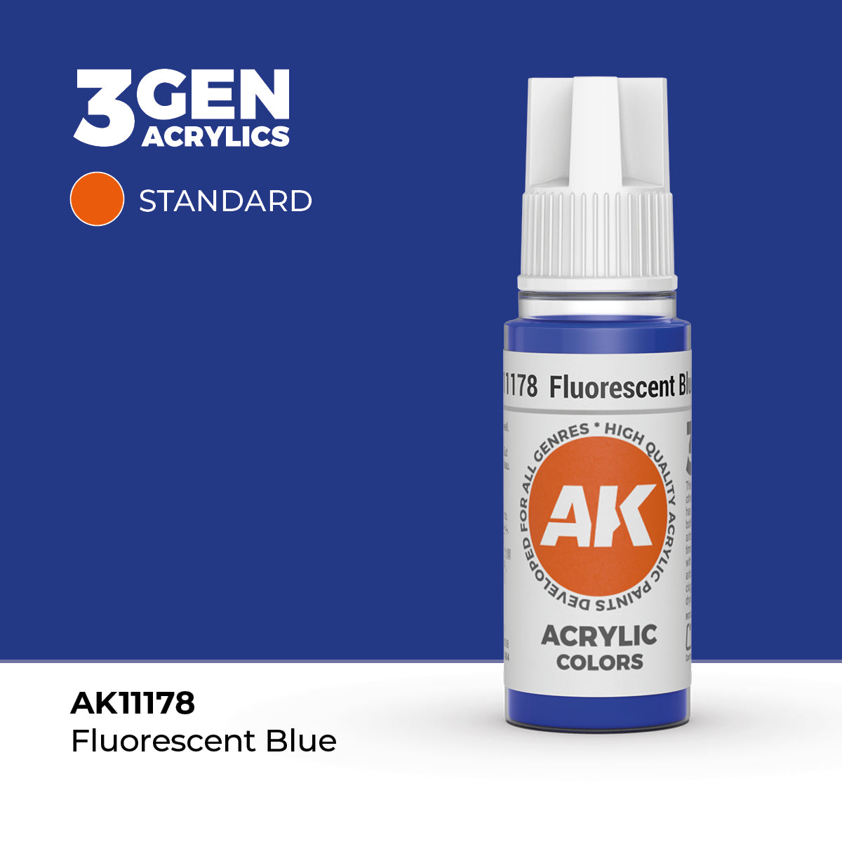AK 3Gen Acrylics - Fluorescent Blue: Standard