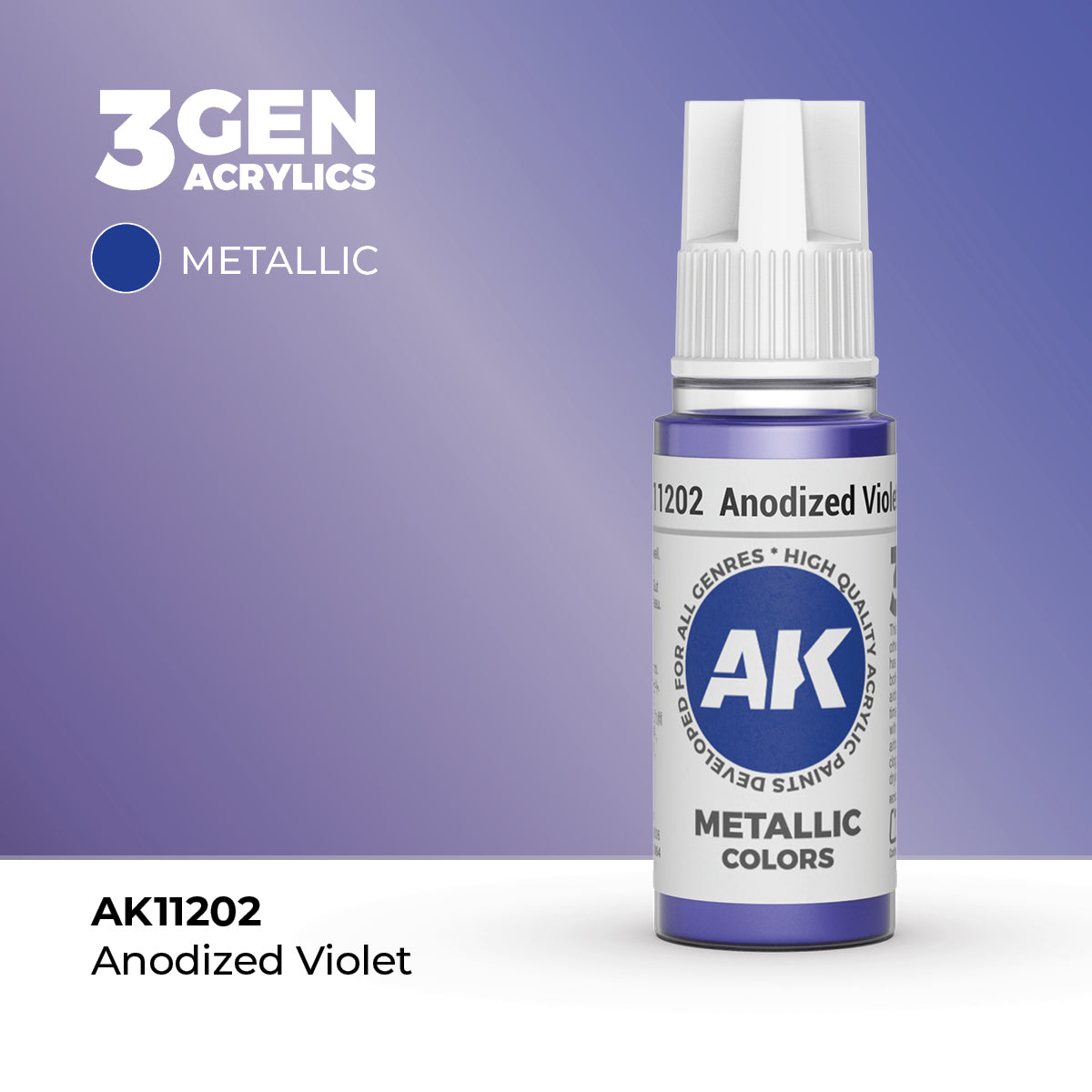 AK 3Gen Acrylics - Anodized Violet: Metallic