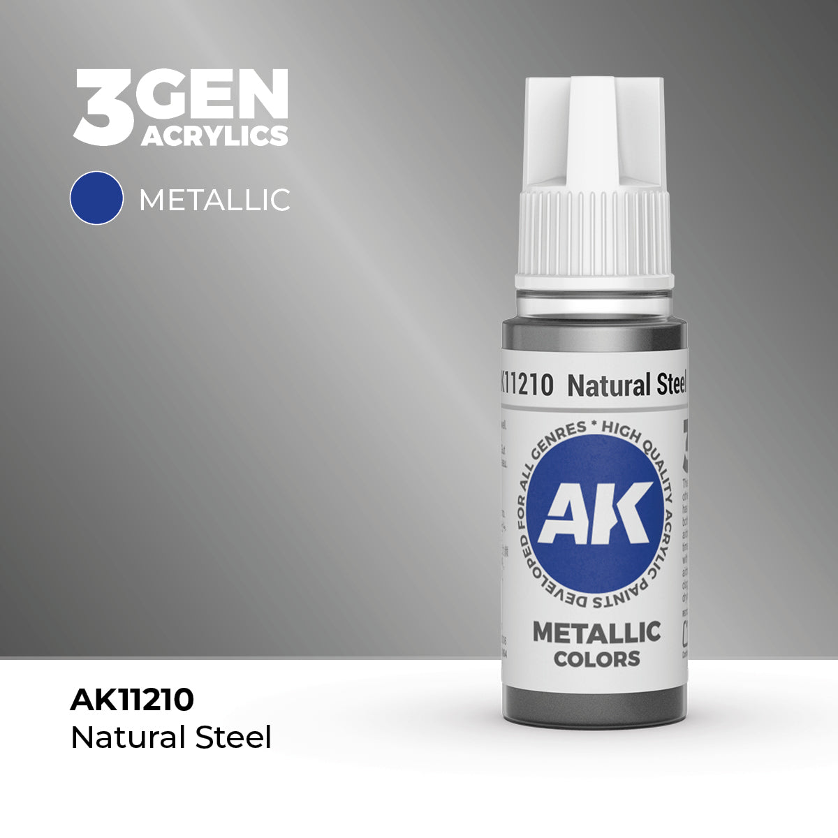 AK 3Gen Acrylics - Natural Steel: Metallic