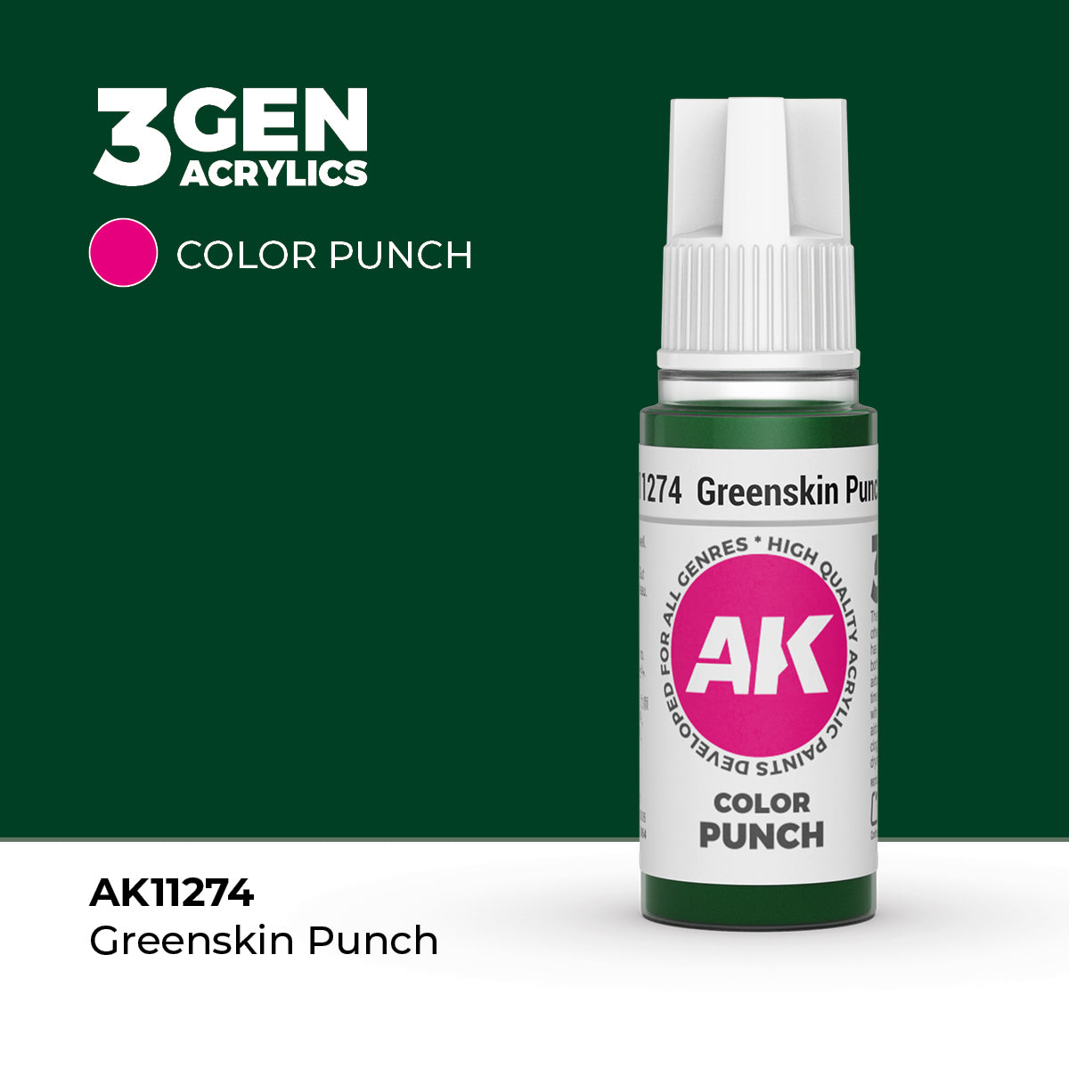 AK 3Gen Acrylics - Greenskin Punch: Color Punch