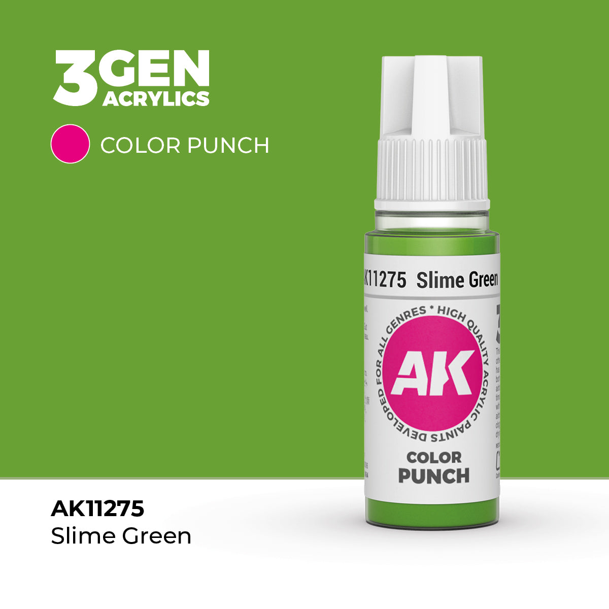 AK 3Gen Acrylics - Slime Green: Color Punch