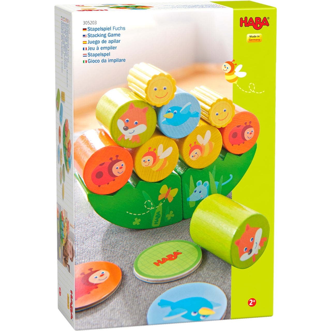 Wooden Fox Stacking Game