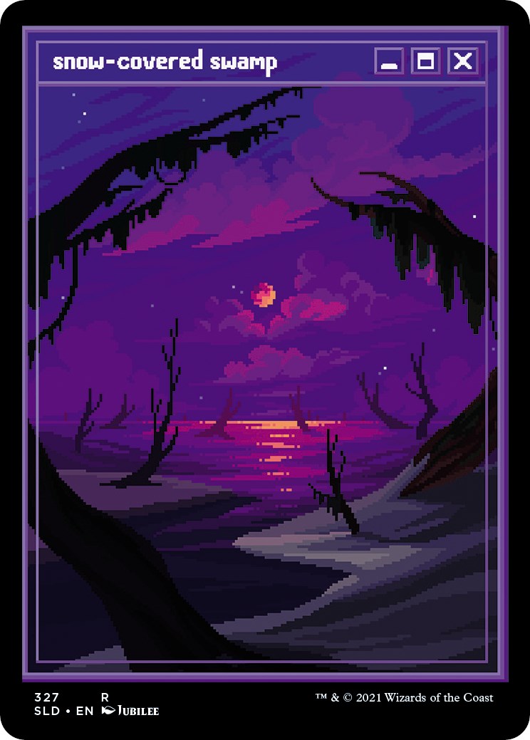 Snow-Covered Swamp (PixelSnowLands.jpg)