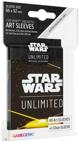 Star Wars Unlimited Premium Art Sleeves - Card Back Yellow