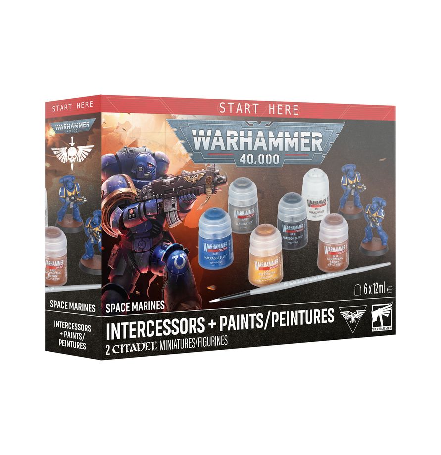 Warhammer 40,000 - Space Marines: Intercessors + Paints