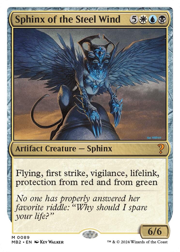 Sphinx of the Steel Wind (White Border)