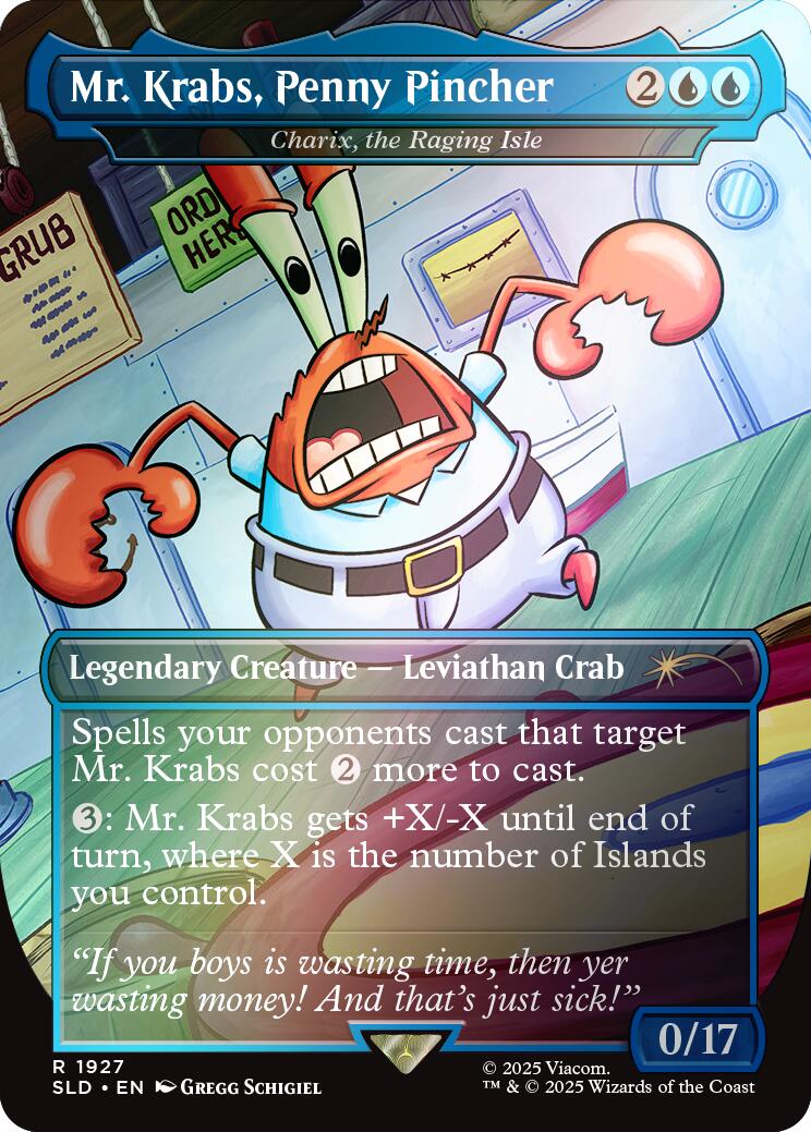 Mr. Krabs, Penny Pincher - Charix, the Raging Isle (Rainbow Foil)
