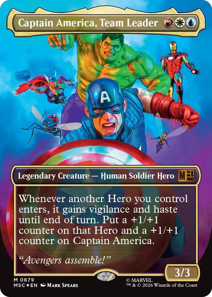 Captain America, Team Leader (Borderless) (Surge Foil)