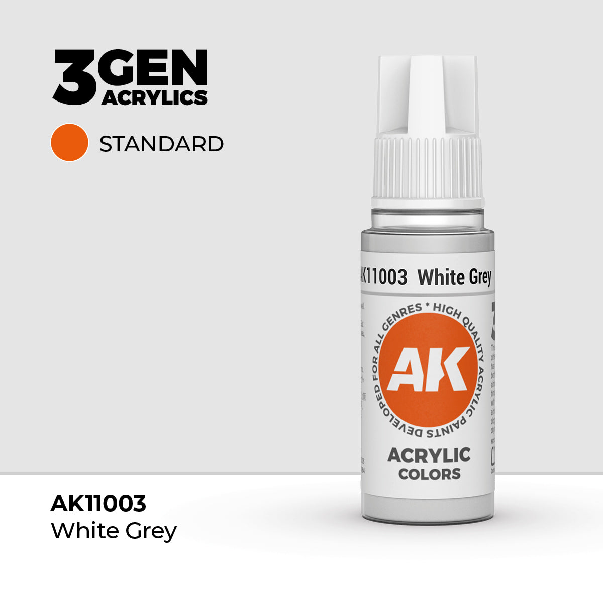 AK 3Gen Acrylics - White Grey: Standard