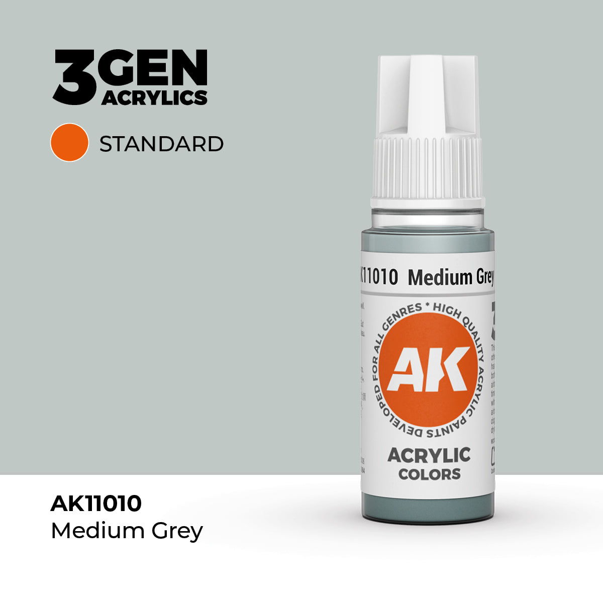 AK 3Gen Acrylics - Medium Grey: Standard
