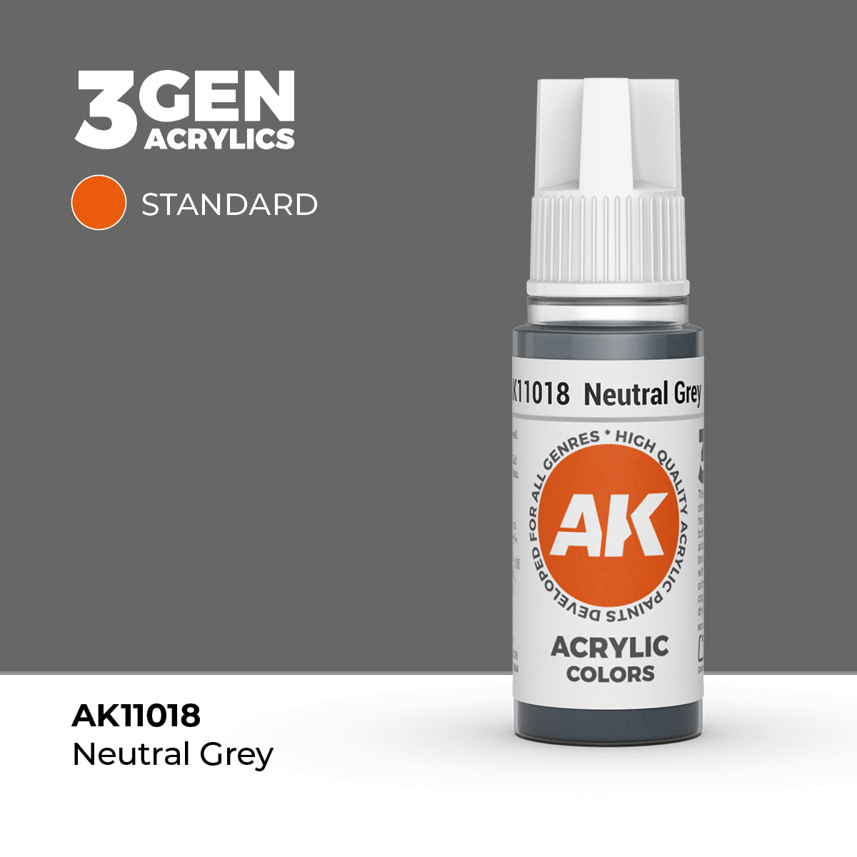 AK 3Gen Acrylics - Neutral Grey: Standard