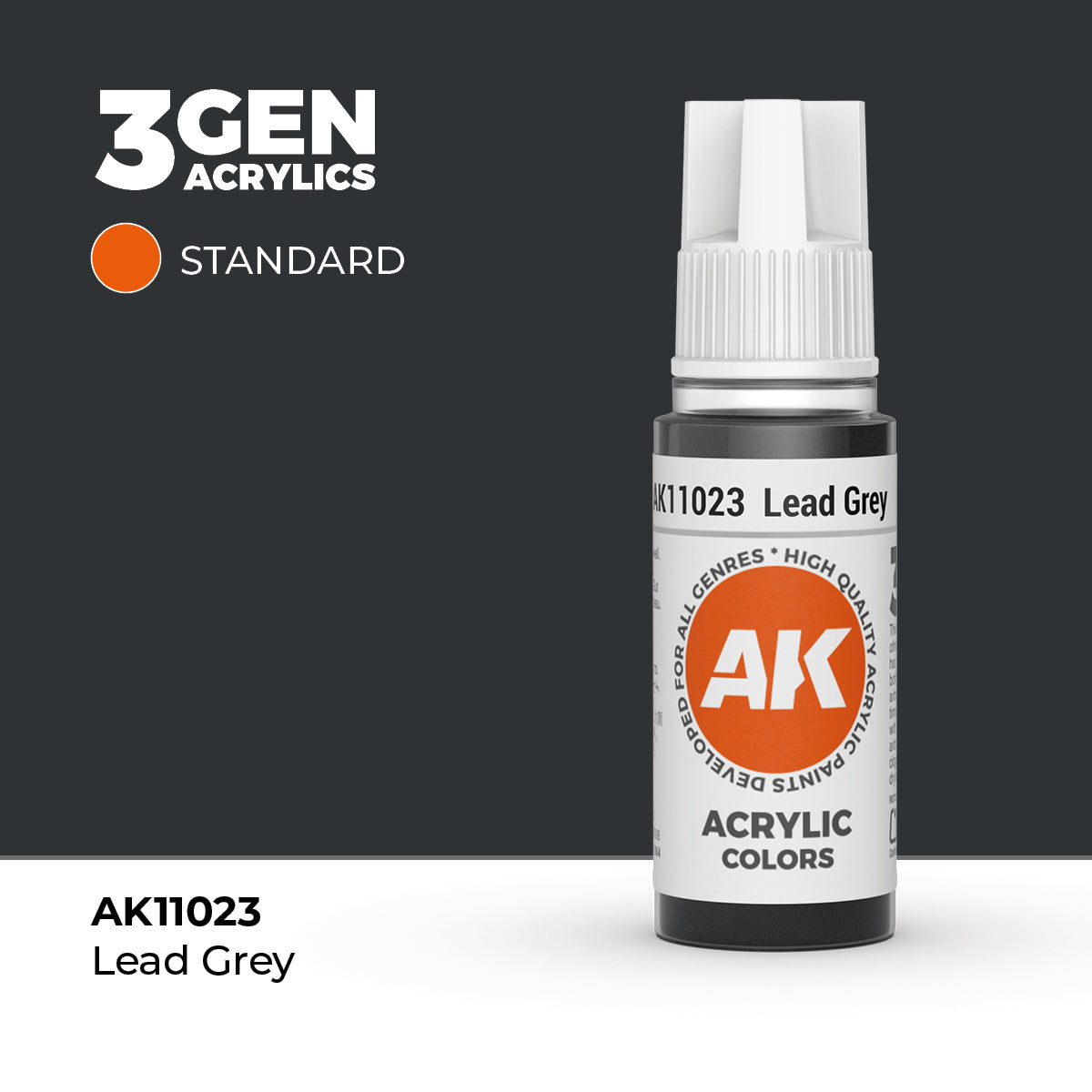 AK 3Gen Acrylics - Lead Grey: Standard