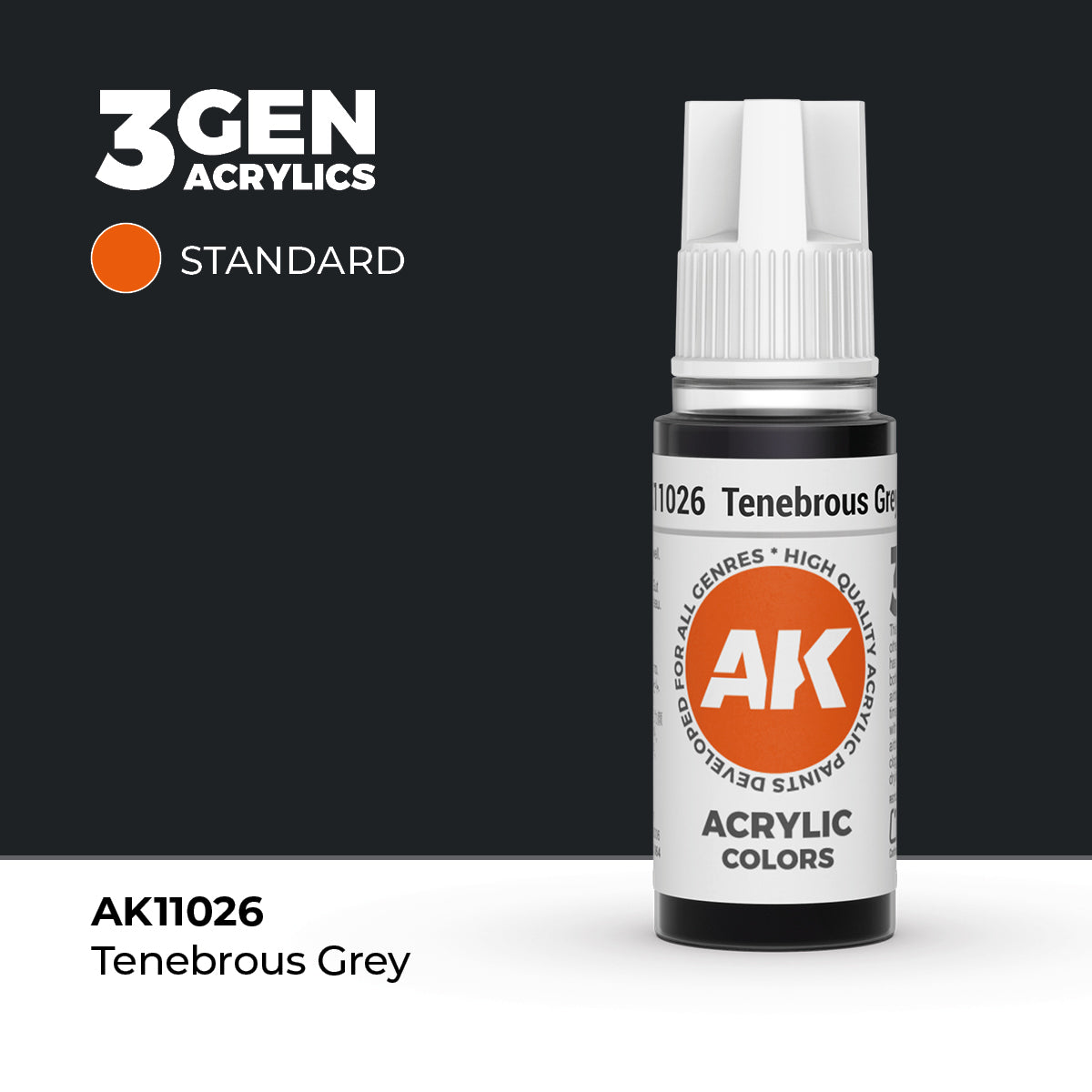 AK 3Gen Acrylics - Tenebrous Grey: Standard