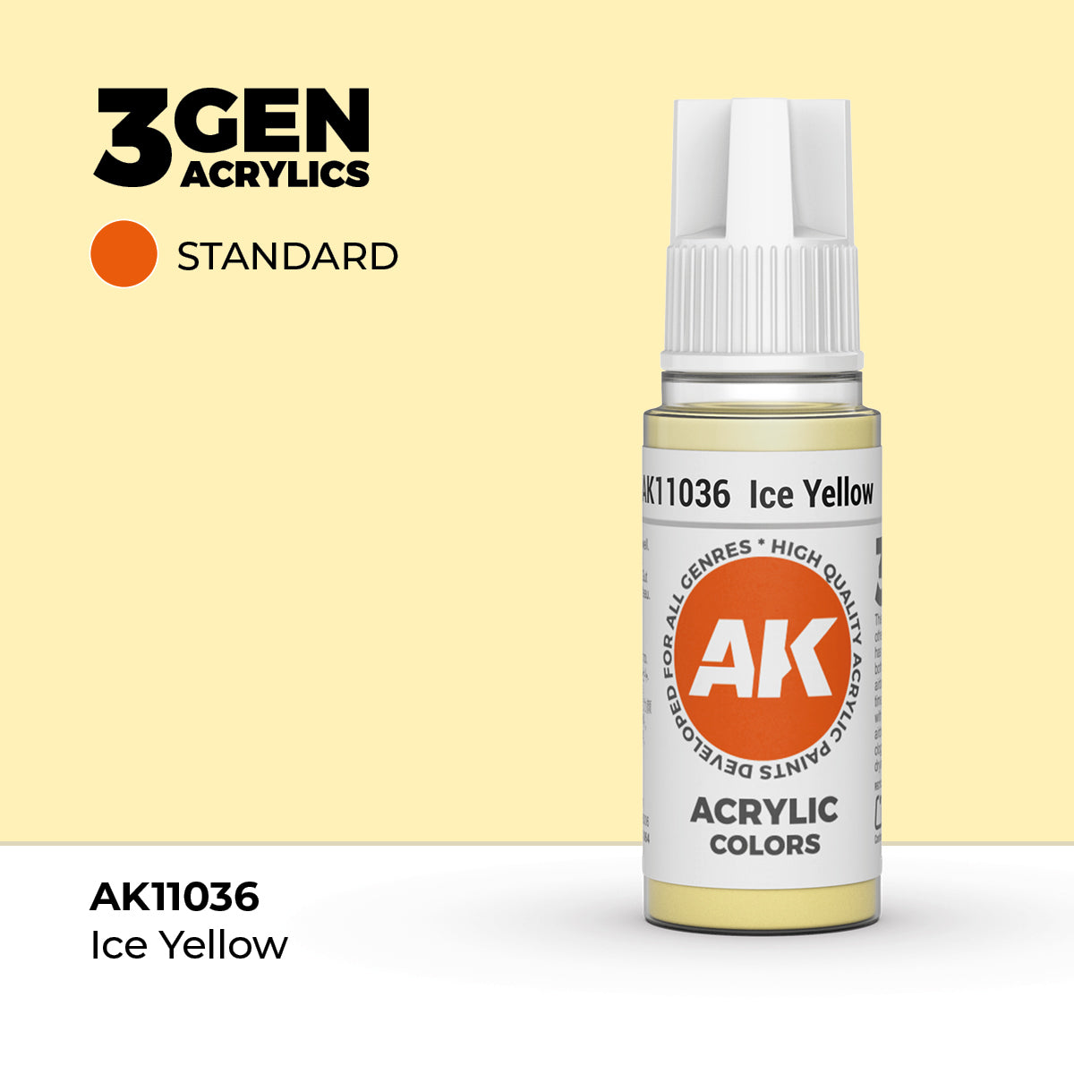 AK 3Gen Acrylics - Ice Yellow: Standard