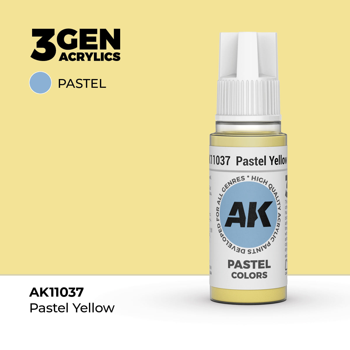 AK 3Gen Acrylics - Pastel Yellow: Pastel