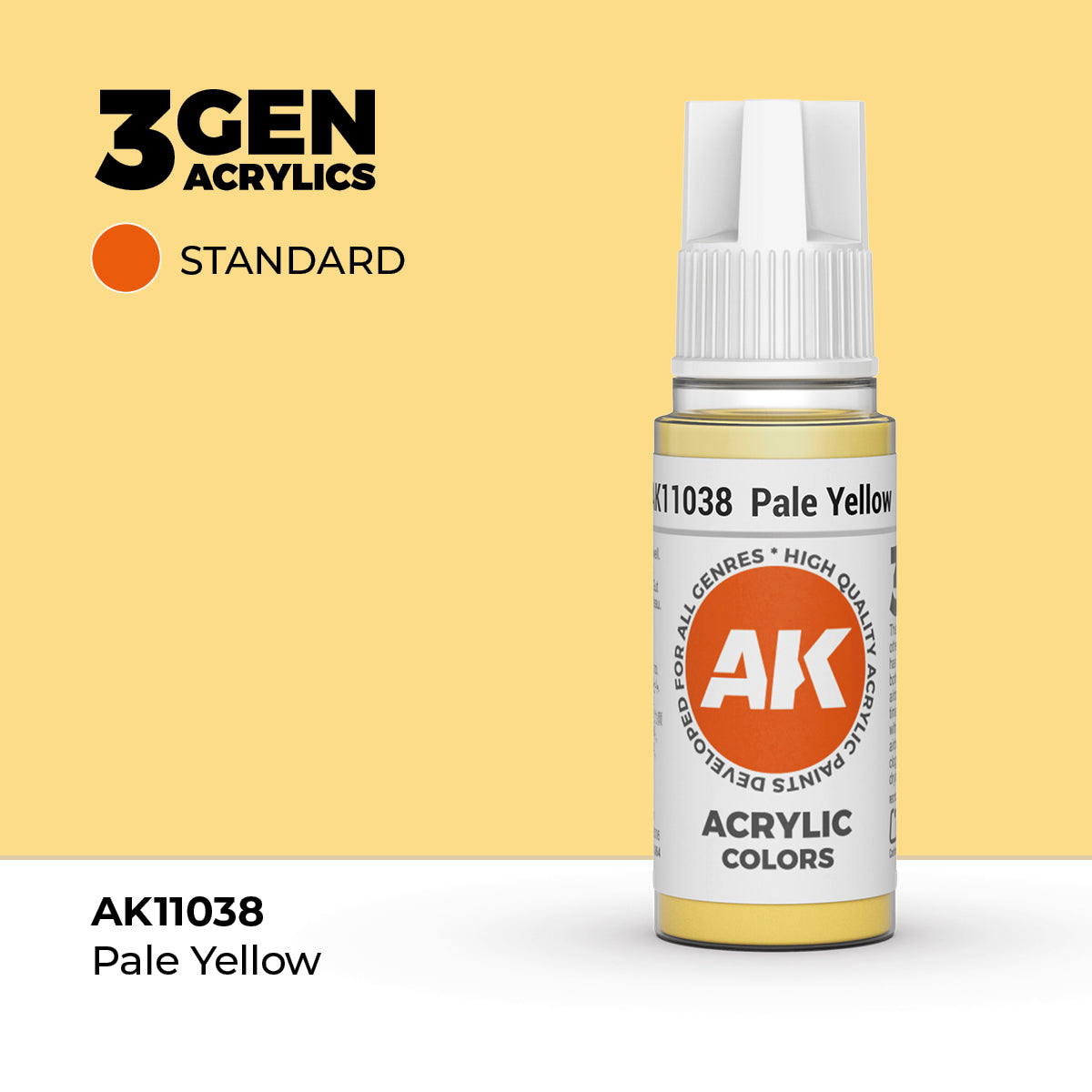 AK 3Gen Acrylics - Pale Yellow: Standard