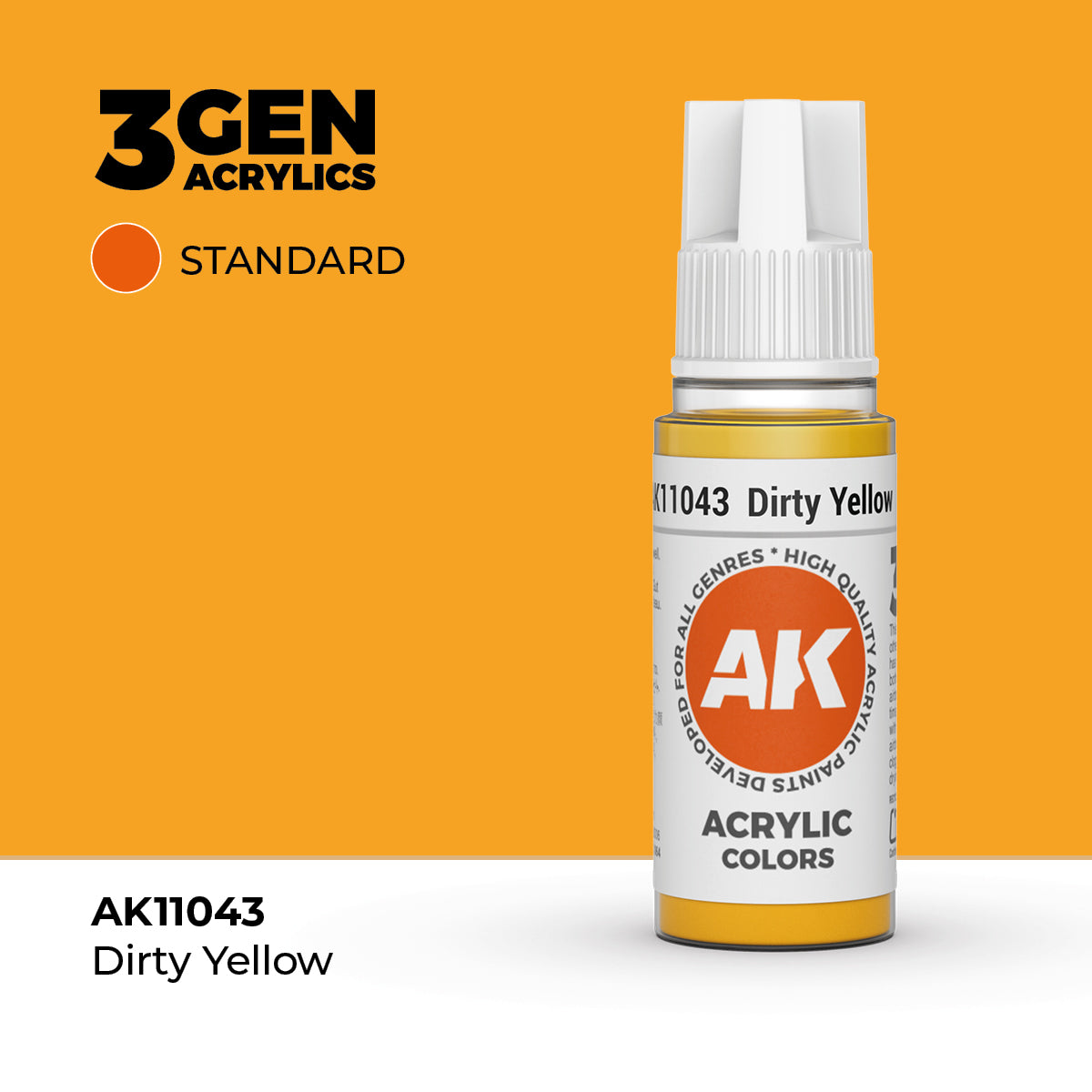 AK 3Gen Acrylics - Dirty Yellow: Standard