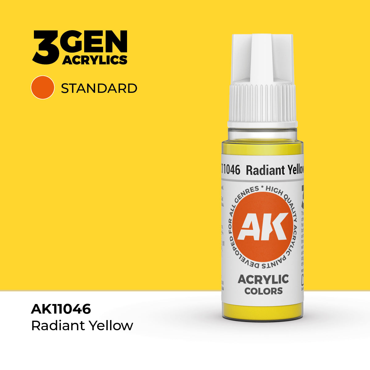 AK 3Gen Acrylics - Radiant Yellow: Standard
