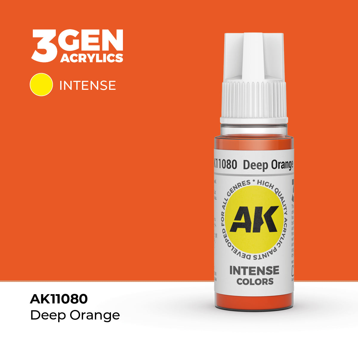 AK 3Gen Acrylics - Deep Orange: Intense