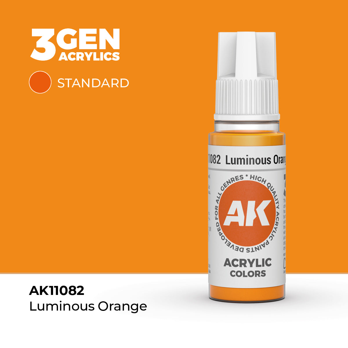 AK 3Gen Acrylics - Luminous Orange: Standard