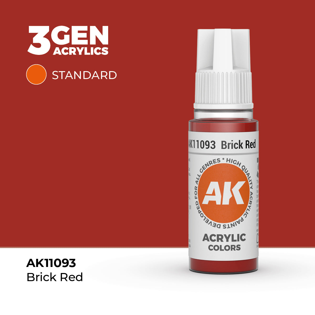 AK 3Gen Acrylics - Brick Red: Standard