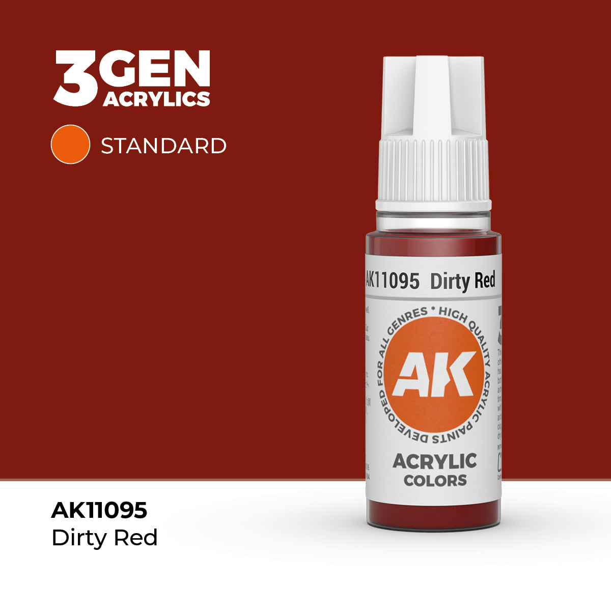 AK 3Gen Acrylics - Dirty Red: Standard