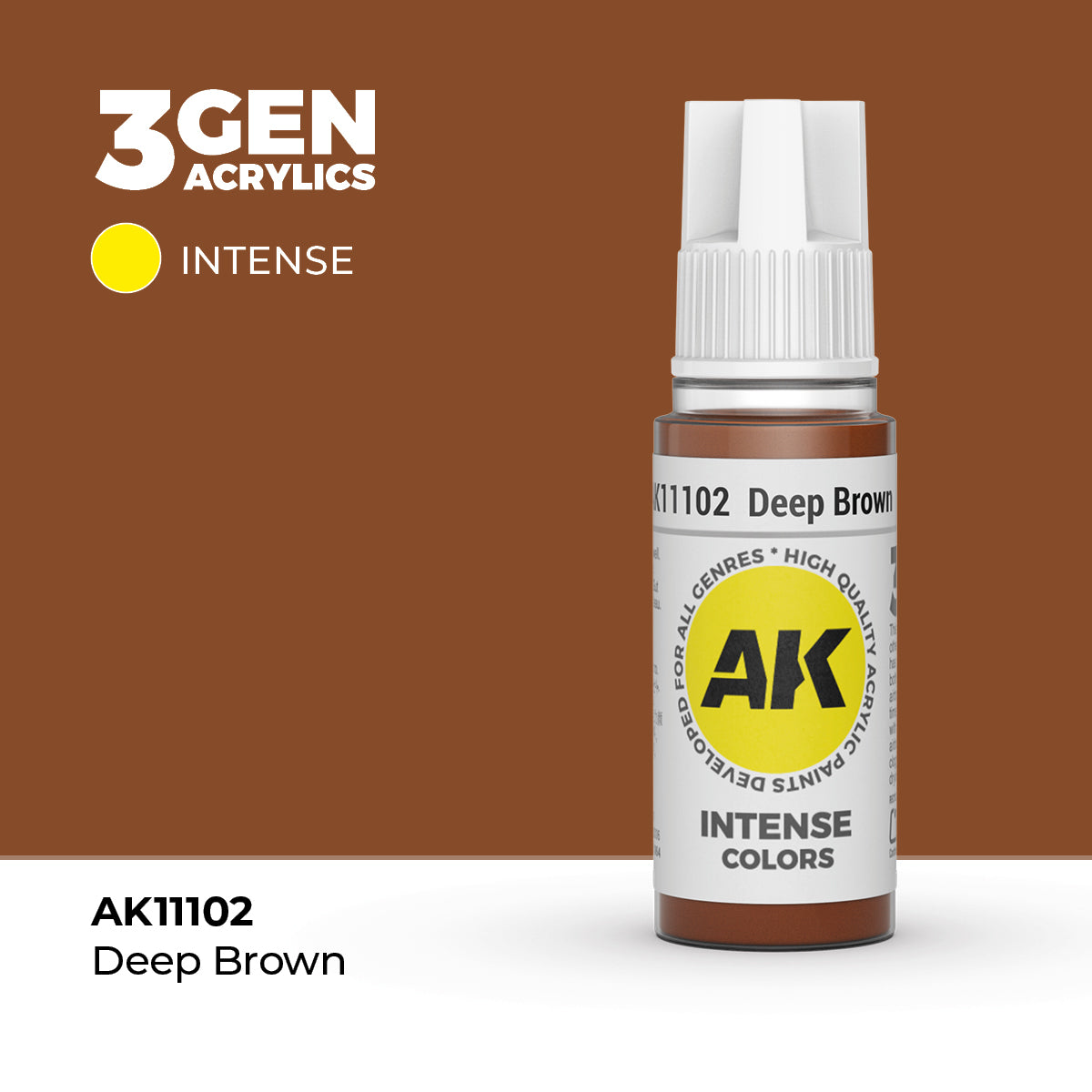 AK 3Gen Acrylics - Deep Brown: Intense