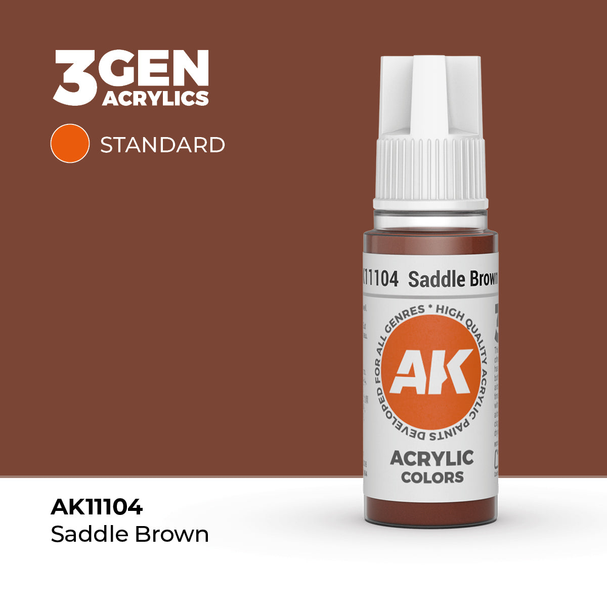 AK 3Gen Acrylics - Saddle Brown: Standard