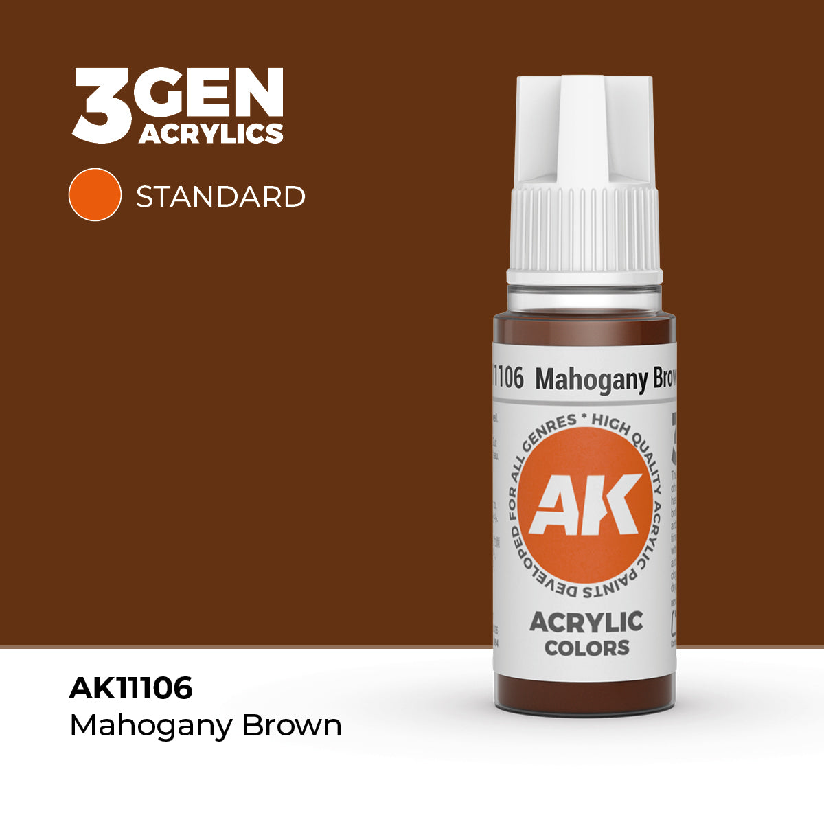 AK 3Gen Acrylics - Mahogany Brown: Standard