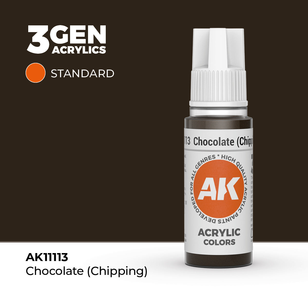 AK 3Gen Acrylics - Chocolate (Chipping): Standard