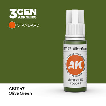 AK 3Gen Acrylics - Olive Green: Standard