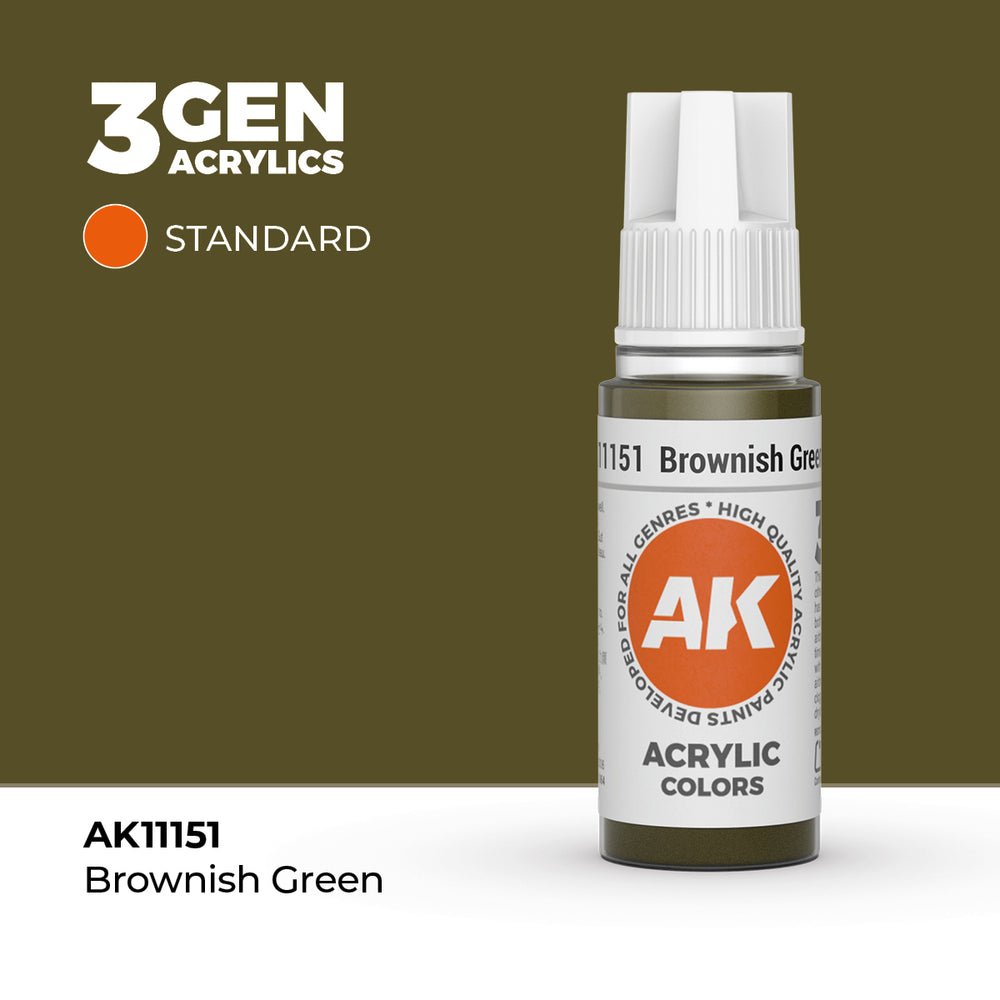 AK 3Gen Acrylics - Brownish Green: Standard