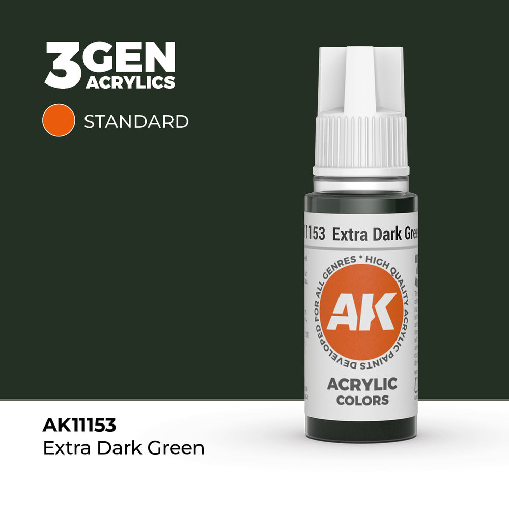 AK 3Gen Acrylics - Extra Dark Green: Standard