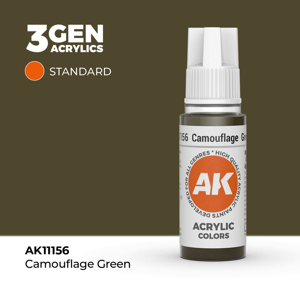 AK 3Gen Acrylics - Camouflage Green: Standard