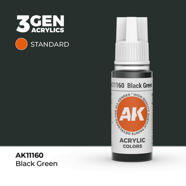 AK 3Gen Acrylics - Black Green: Standard